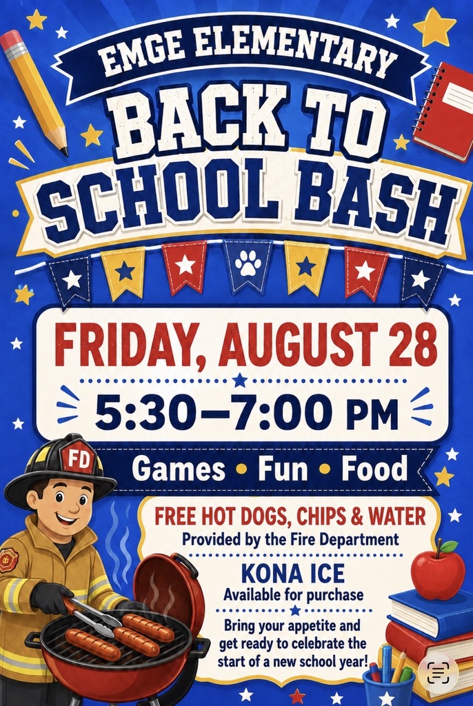 Emge Back to School Bash August 28 from 5:30-7:00 PM