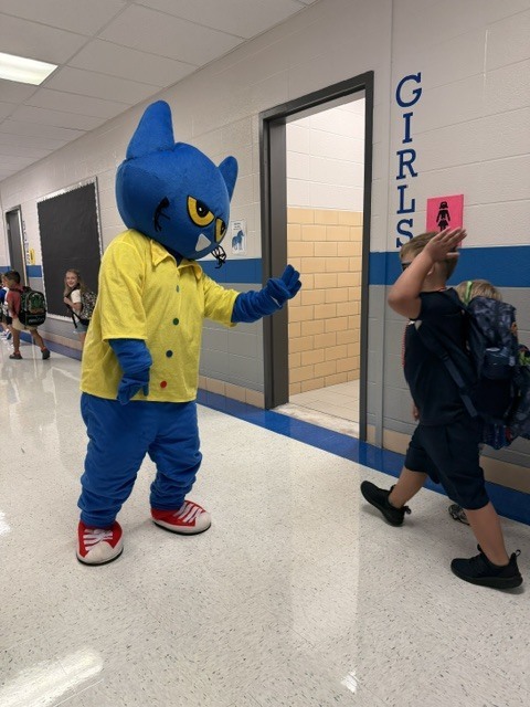 Pete came to say hi to our kindergarten sorting celebration!