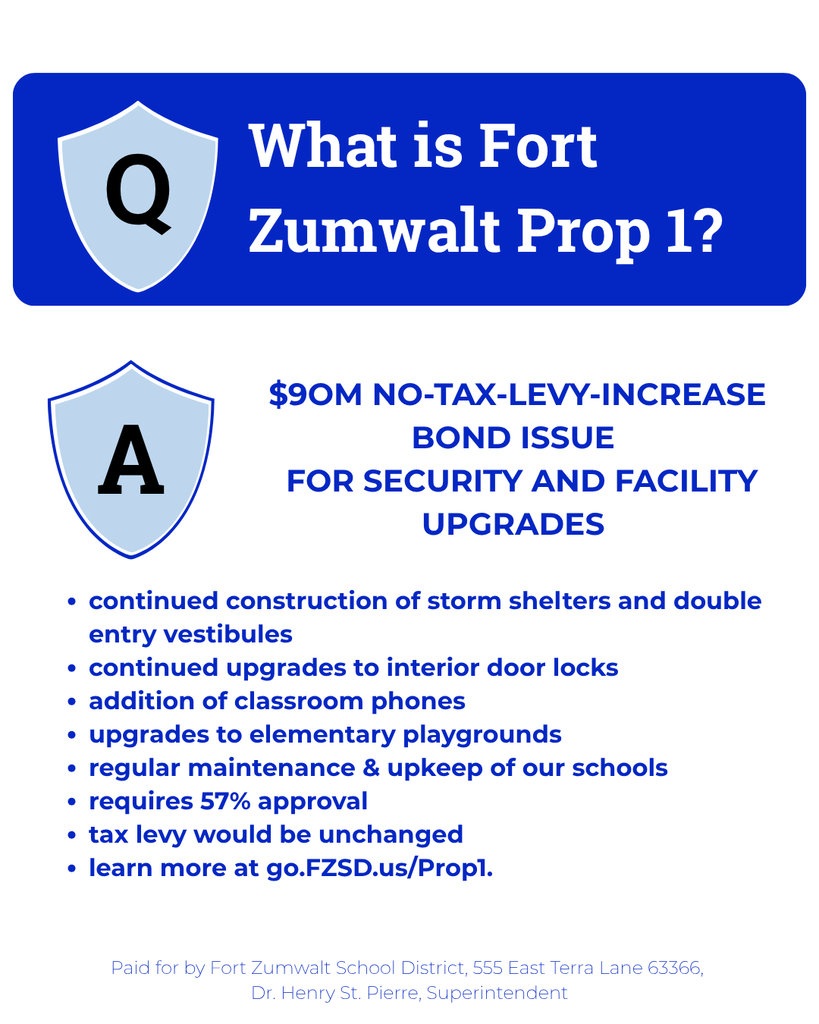 What is Fort Zumwalt Prop 1? Learn more at go.FZSD.us/Prop1