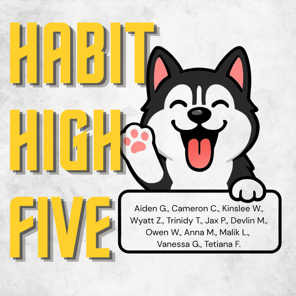 names of students that received habit high fives