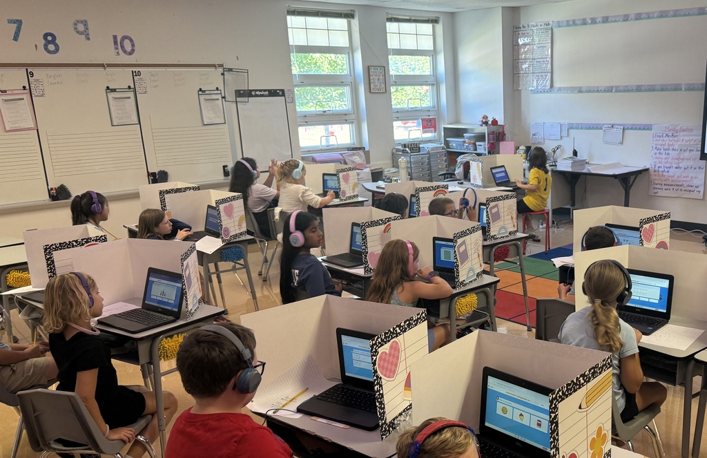 students working on computers