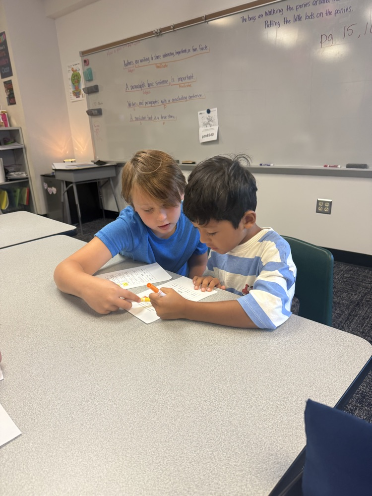 Mrs. Mills family working together during family time. 