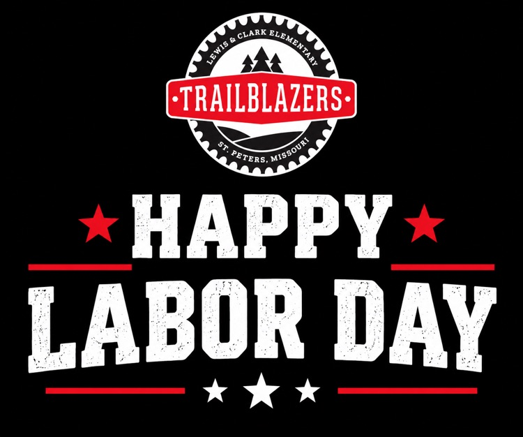 black background, white lettering reading HAPPY LABOR DAY. LCE logo above