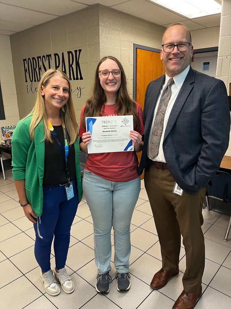 Mrs. McCoy September Triple E Recipient 
