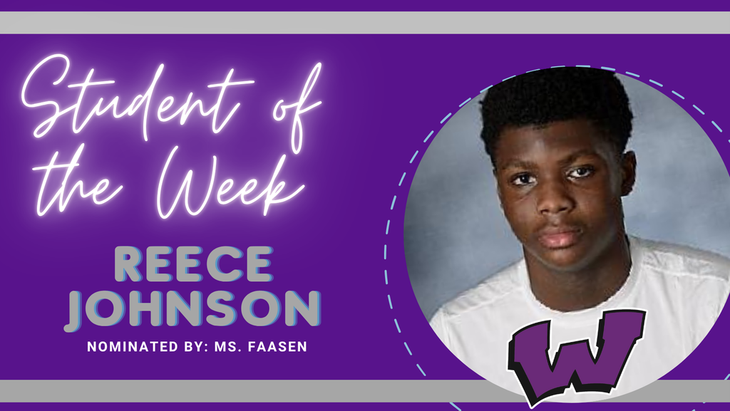 Congratulations to our first Students of the Week for the 2026-27 school year, Reece Johnson and Tiara Thompkins!