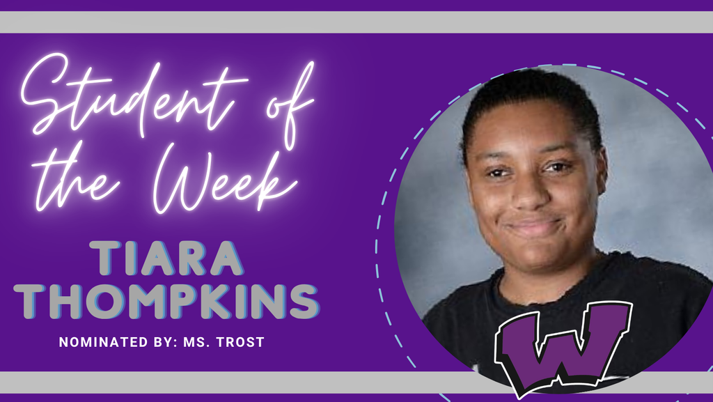 Congratulations to our first Students of the Week for the 2026-27 school year, Reece Johnson and Tiara Thompkins!