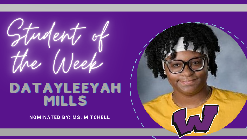 Congratulations to our Students of the Week, DaTayleeyah Mills and Logan Tucker.