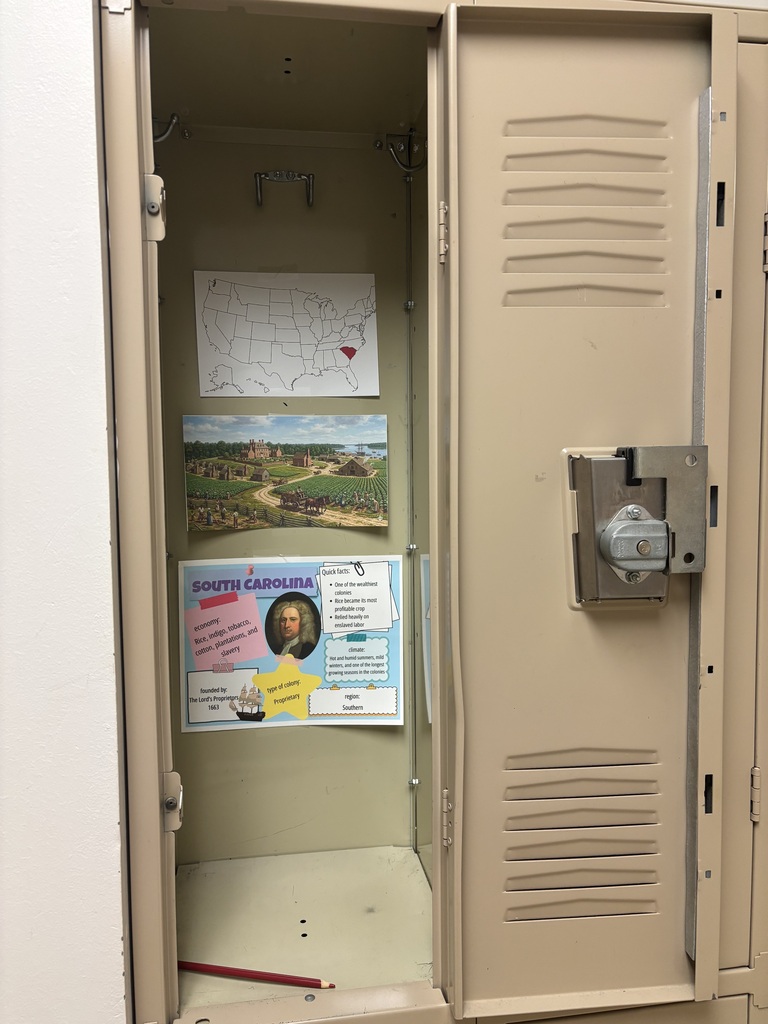 History came to life today in Mrs. Kruse’s 8th Grade Social Studies class! Students took part in a Colonial Gallery Walk, exploring the 13 colonies and learning about their founders, locations, economies, and unique stories.📚✨