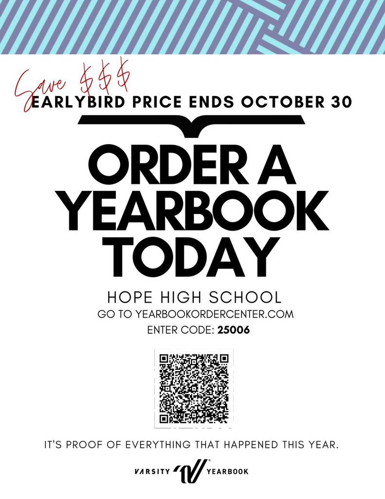 Yearbook QR code flyer code 25006