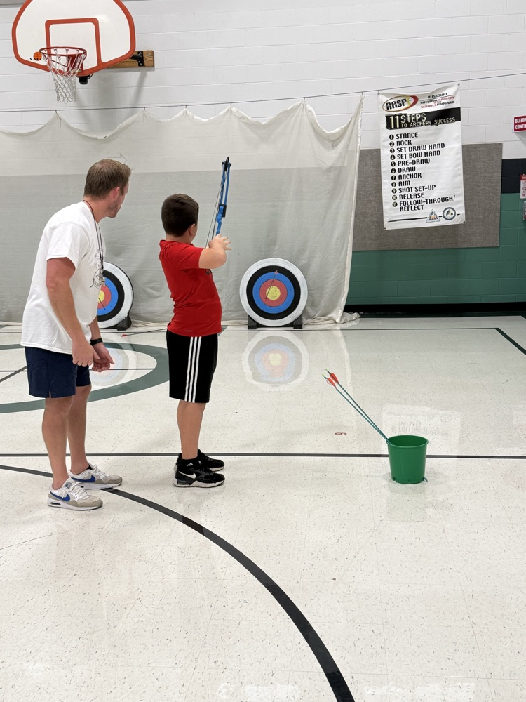 coach Seitrich taught the 5th graders all about archery!