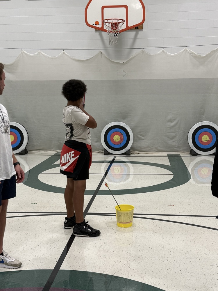 Coach Seitrich taught the 5th graders all about archery!