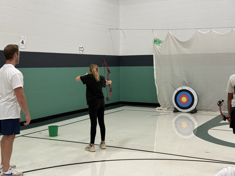 Coach Seitrich taught the 5th graders all about archery!