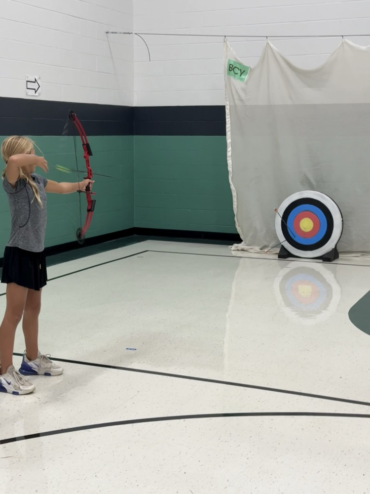 Coach Seitrich taught the 5th graders all about archery!