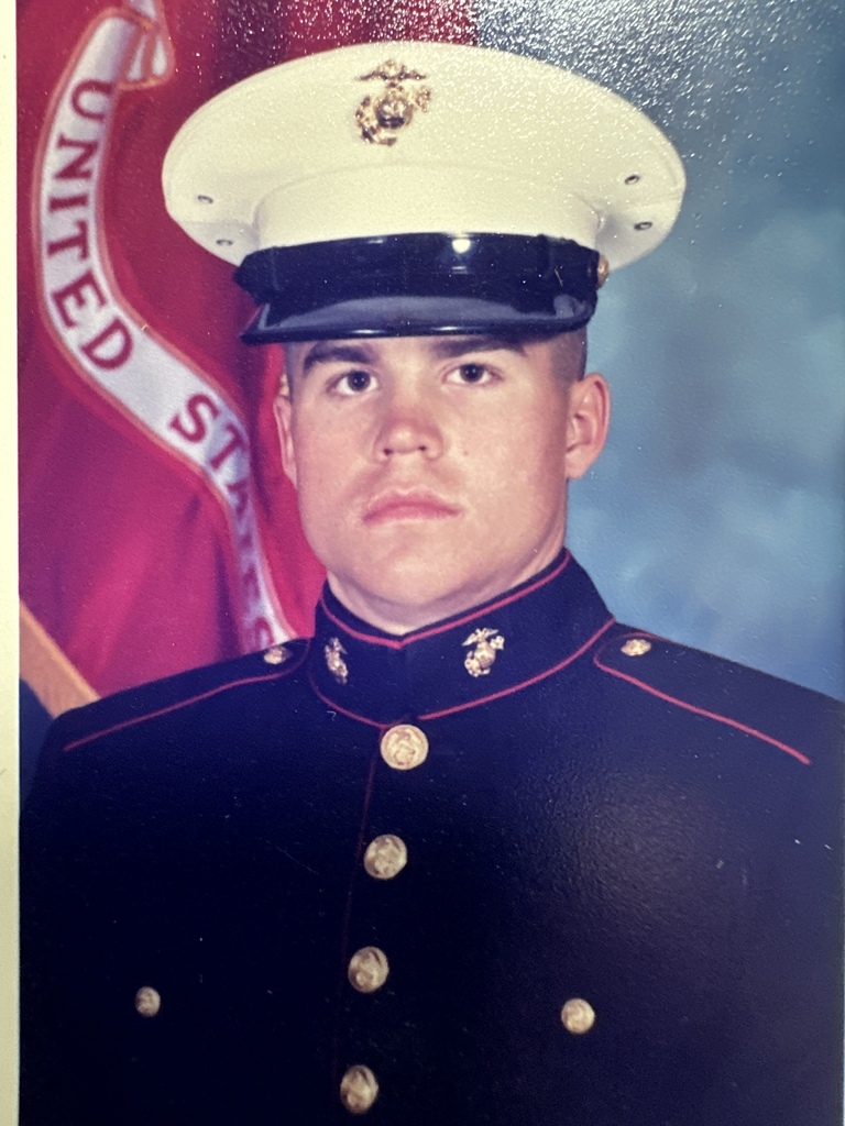 John Mueller in Marine Corp Uniform