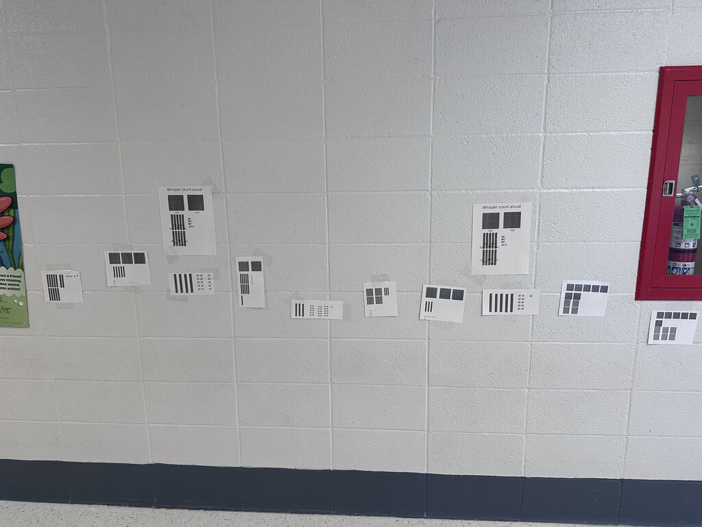 Math visuals on wall