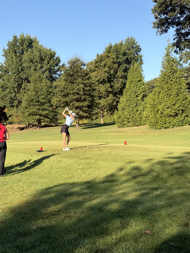 Andrea teeing off