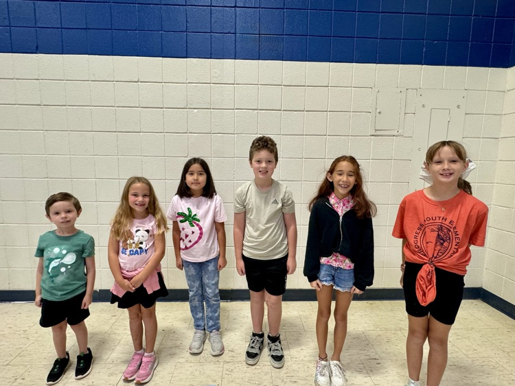 5 students standing in a line