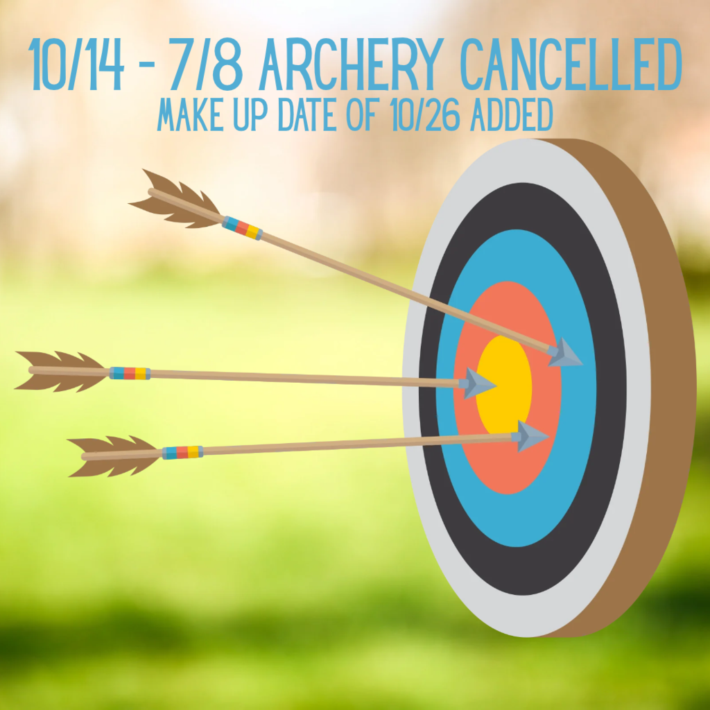 10/14 archery cancelled