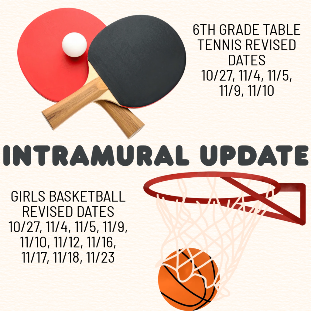 intramural update for girls basketball and table tennis