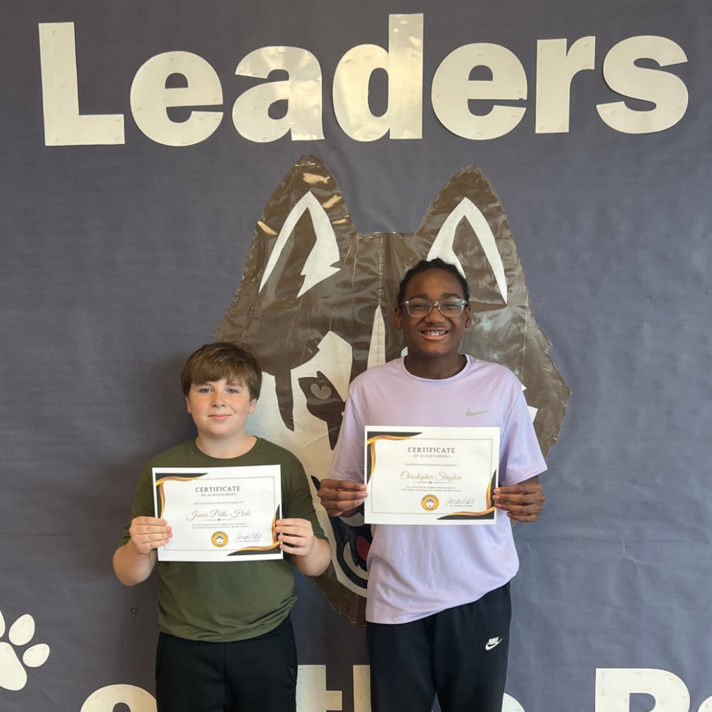 students with top sales for BoBo's Fundraising