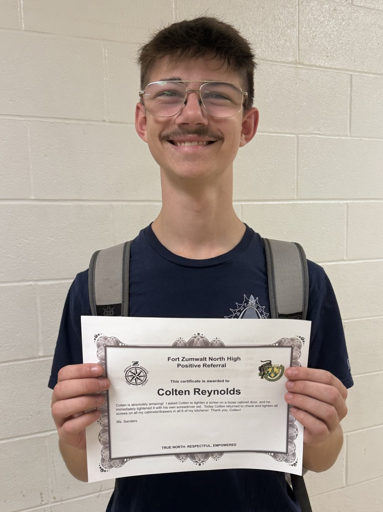 Colten positive office referral!