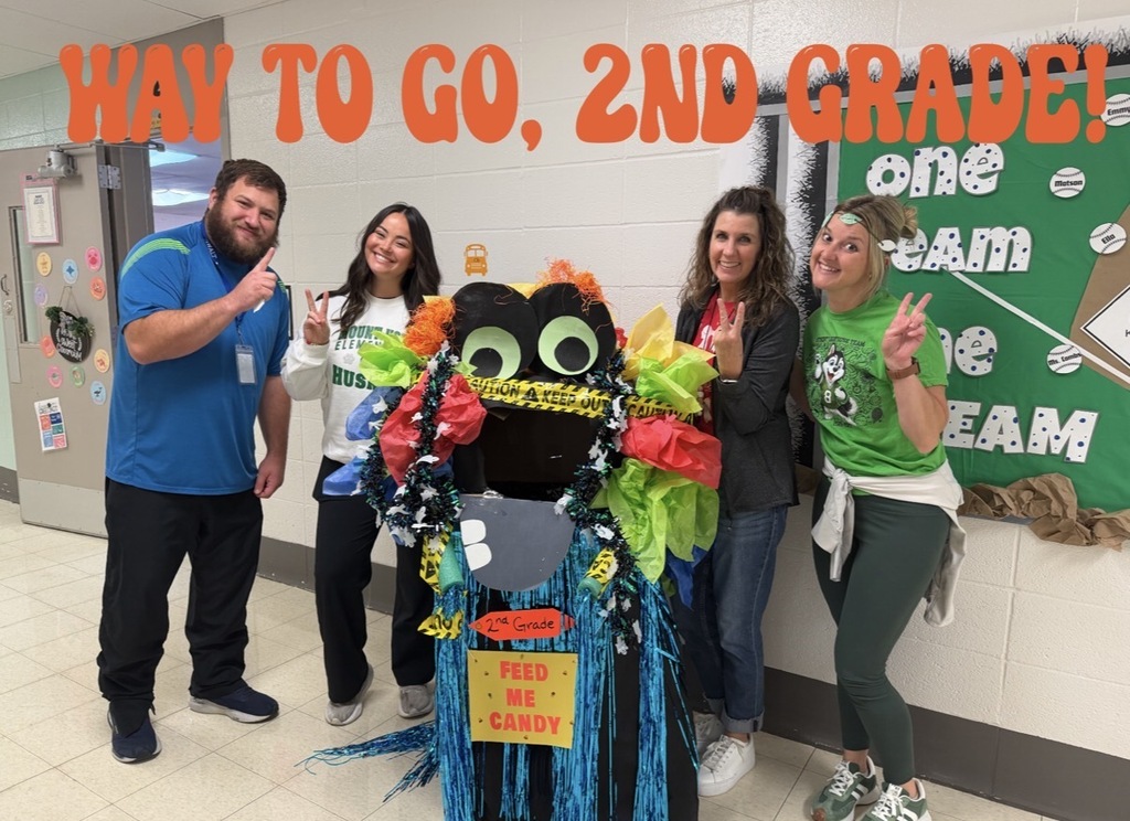 Teachers who won the fundraiser and are celebrating.