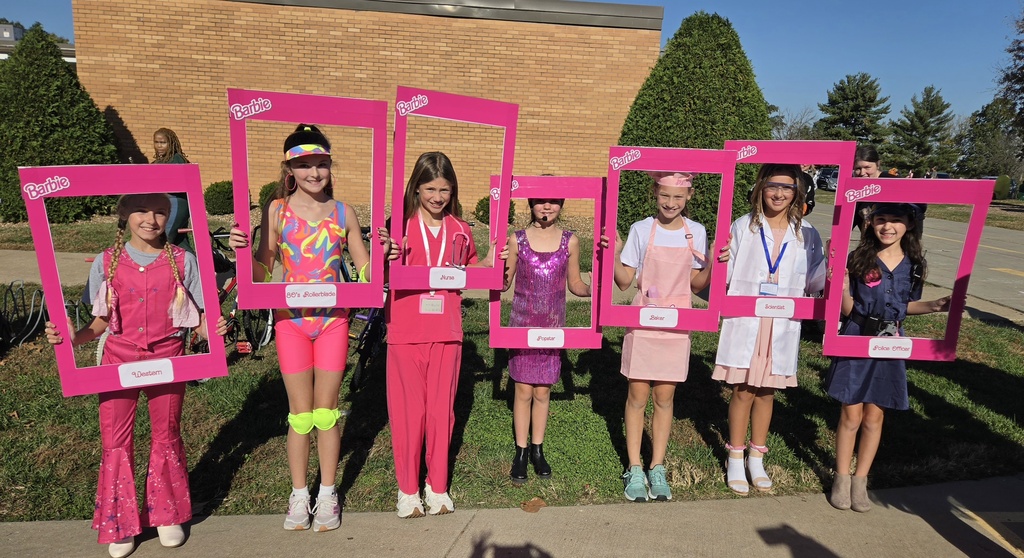 Several students dressed up as Barbie.
