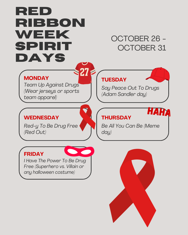 red ribbon week spirit days