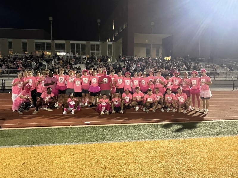 Senior powderpuff cheerleaders