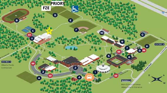Map of Priory's Campus