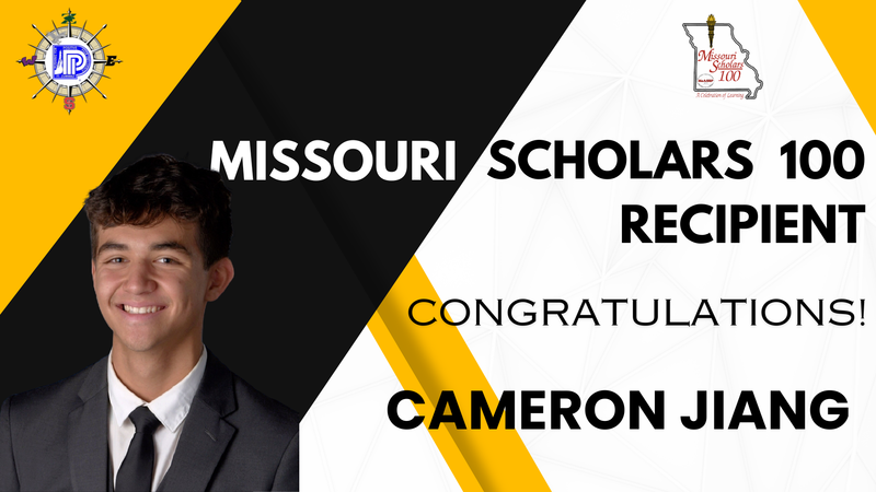 Missouri Scholars 100 Recipient, Cameron Jiang is pictured
