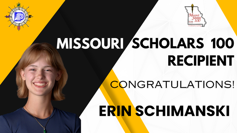 Missouri Scholars 100 Recipient, Erin Schimanski is pictured