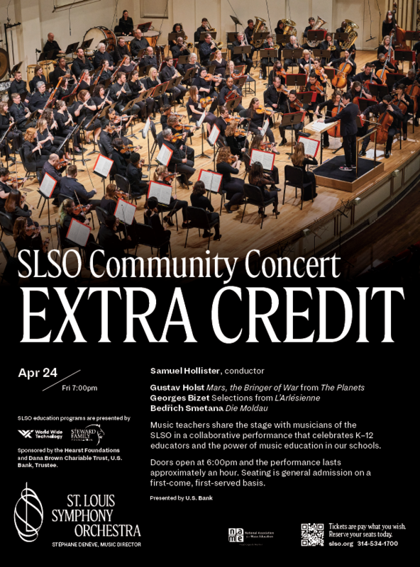 SLSO Community Concert Extra Credit Flyer