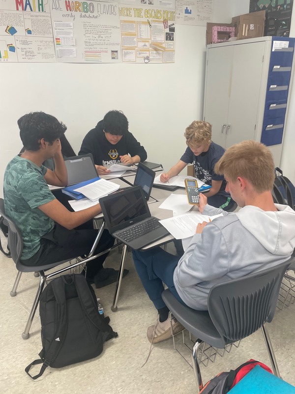 Math club team competing
