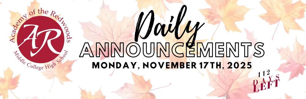 Daily Announcements