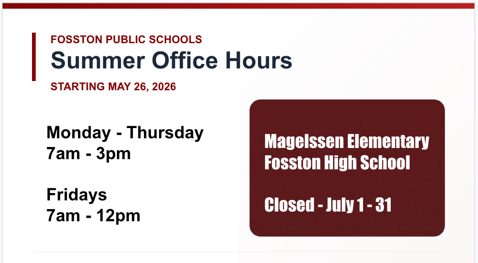 Summer Hours 2026
