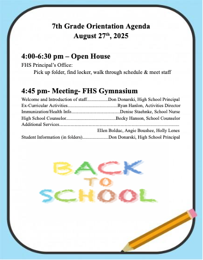 7th Grade Orientation