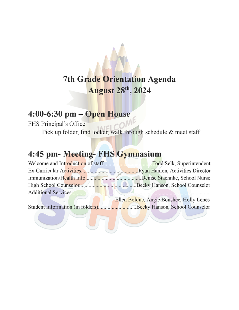7th Grade Orientation 24-25