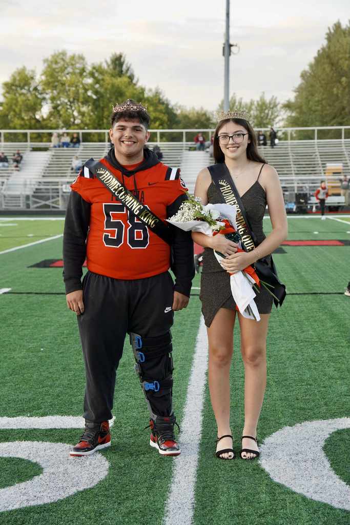 homecoming king and queen Erza Sanchez and Averie Tiell