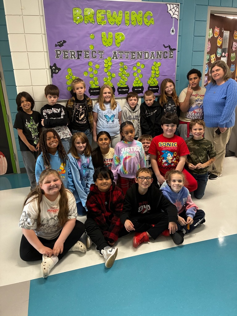 4th grade October Attendance Award Winners