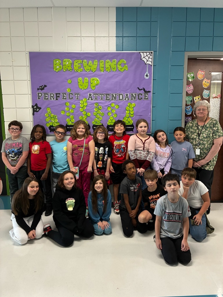 4th grade October Attendance Award Winners