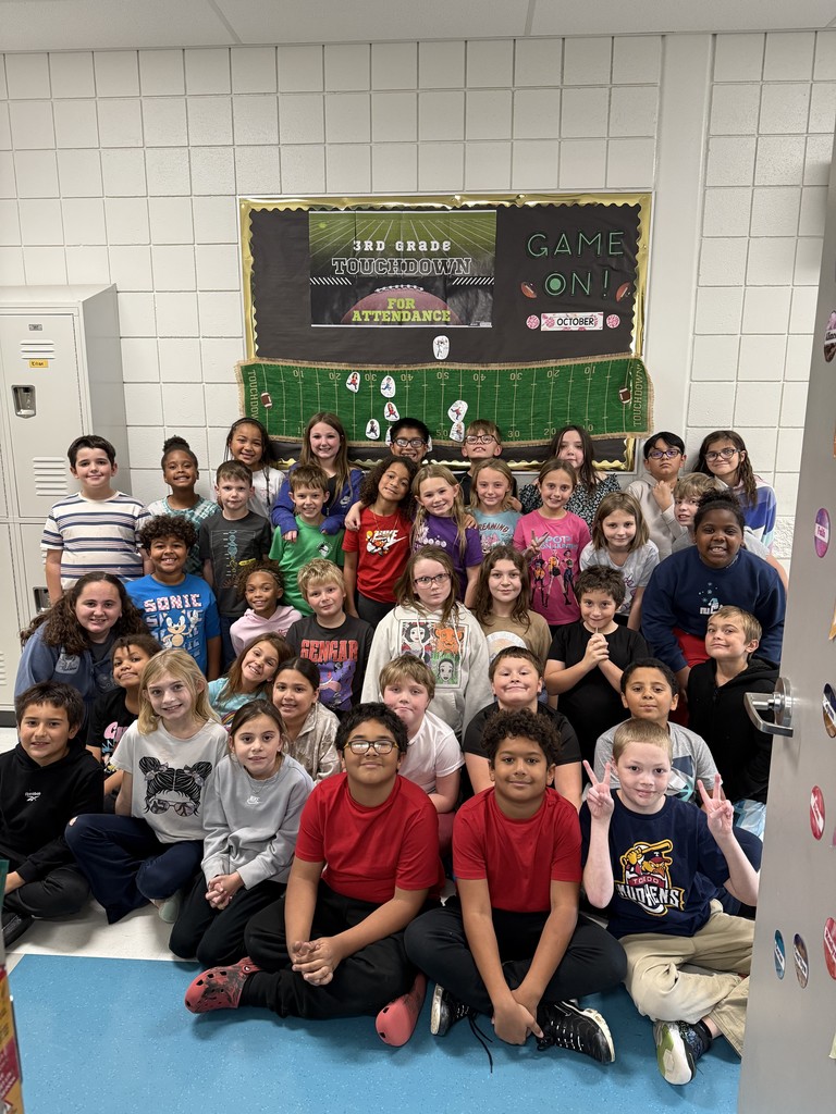 3rd grade October Attendance Award Winners