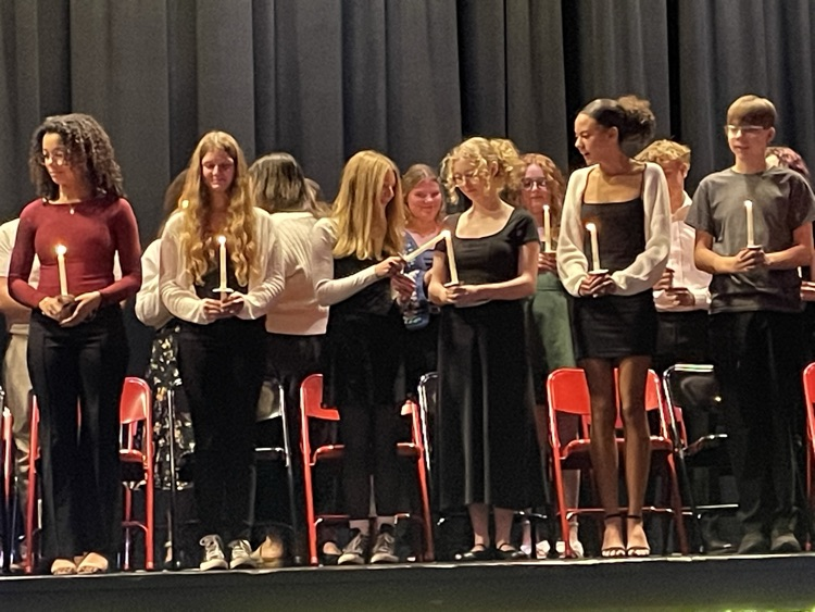 Inductees each had their own candle lit symbolizing the eternal light of knowledge.