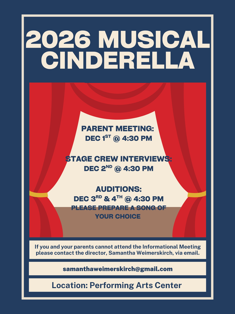 Spring Musical Informational flyer