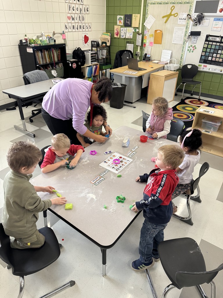 Ms. Caudill's PK Class - Math and Play Dough