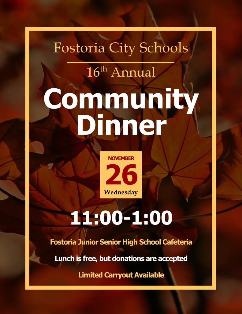 community dinner informational flyer