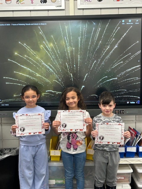 Perfect Attendance Mrs. Davoli 2nd quarter