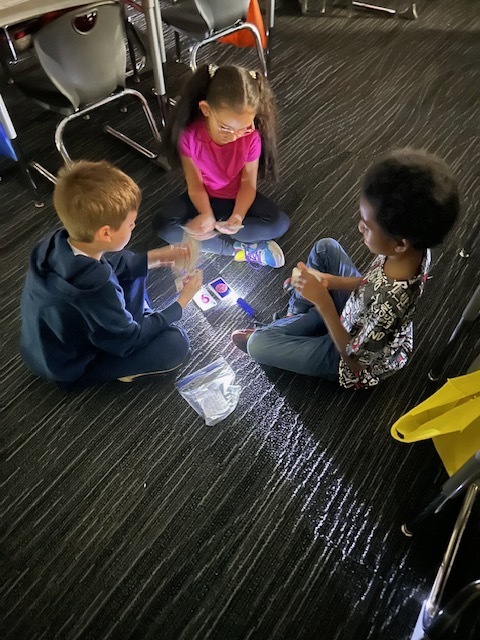 Flashlight Friday games in Mrs. Davoli's class