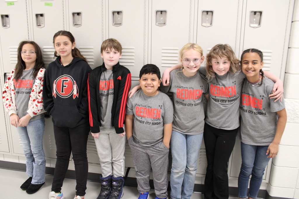 FES Students wearing Redmen Legacy shirts