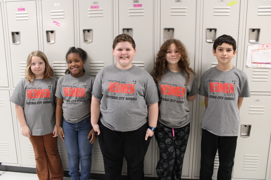 FES Students wearing Redmen Legacy shirts